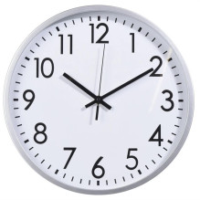 Quartz wall clock, white / black D30cm Quartz wall clock, white / black D30cm