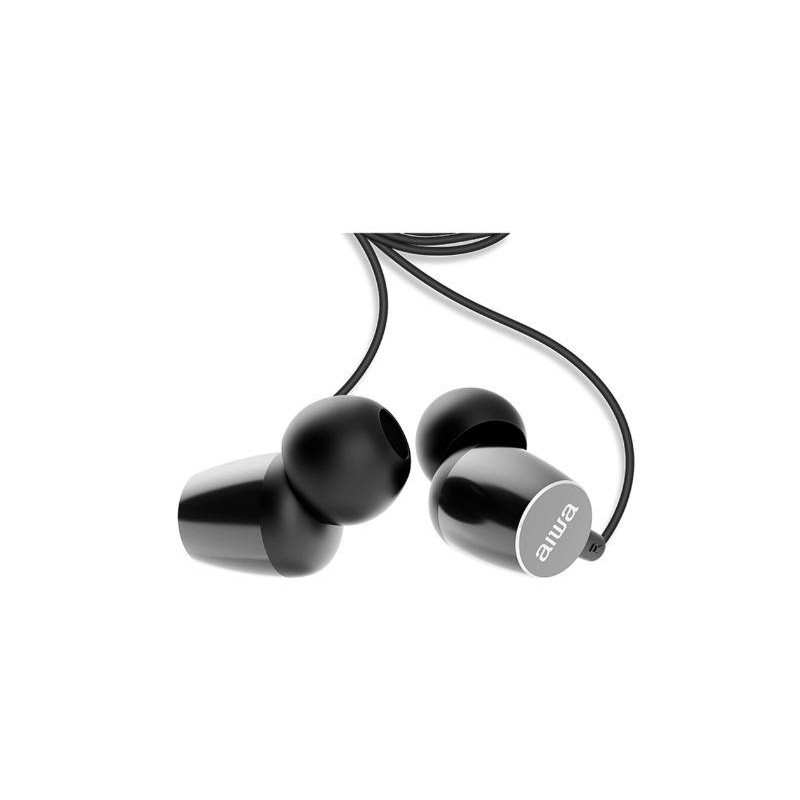 Auriculares intrauditivos aiwa estm-30bk con micrOfono jack 3.5 negro