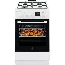 Electrolux 600 Series SteamBake 58 L balta - Elektriska plits ar gazes virsmu