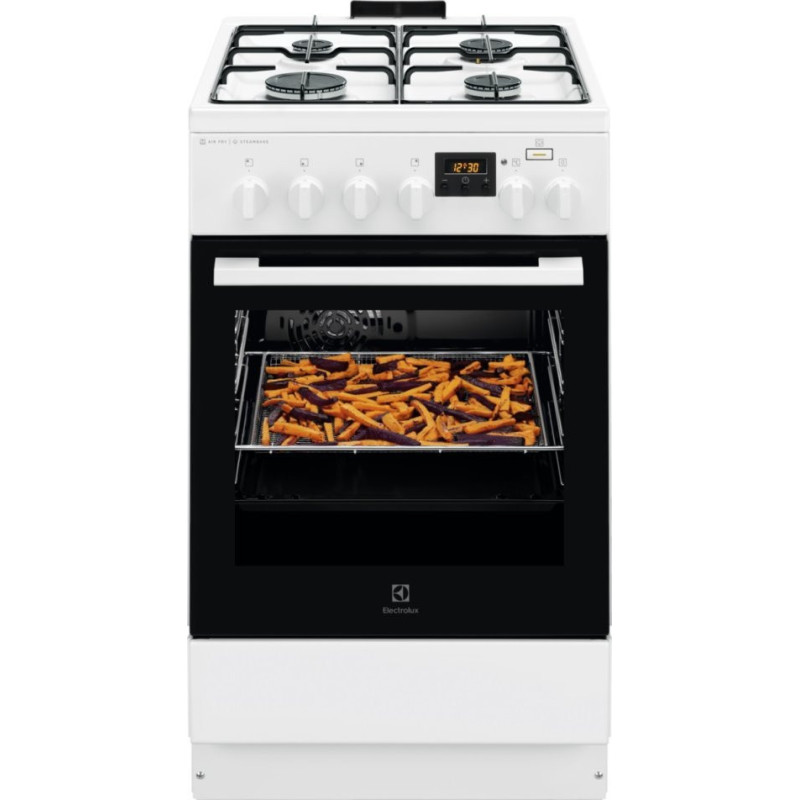 Electrolux 600 Series SteamBake 58 L balta - Elektriska plits ar gazes virsmu