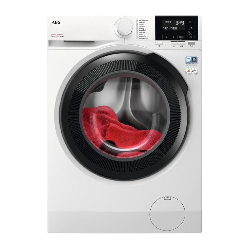 AEG veļas mazg.mašīna (front.ielāde) 9kg balta LFR61944BE