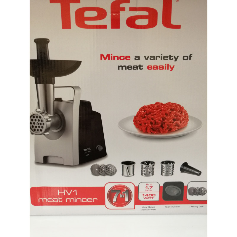 TEFAL gaļas mašīna 1400W līdz 1 7kg / min melna-sudraba NE1088