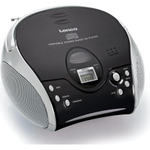 Jaunums! Lenco CD magnetola melna / sudraba SCD-24 Black / Silver