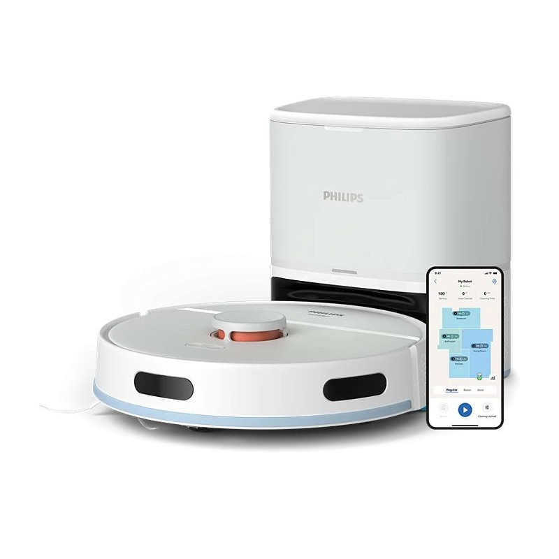 PHILIPS HomeRun 2000. serijas Puteklsucejs robots ar mazgasanas funkciju balts