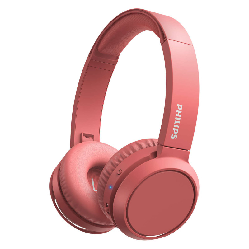 PHILIPS Wireless On-Ear Headphones TAH4205RD / 00 Bluetooth® Built-in microphone 32mm drivers / closed-back Red