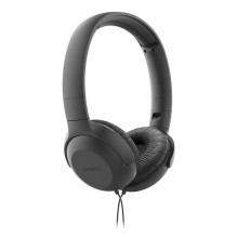 Philips Headphones with mic TAUH201BK 32 mm drivers / closed-back On-ear Lightweight headband