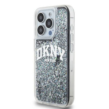 DKNY - DKNY Liquid Glitter Big Logo iPhone 14 Pro Case Black Silver DKNY - DKNY Liquid Glitter Big Logo iPhone 14 Pro Case Black Silver