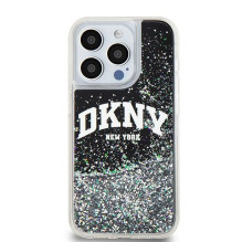 DKNY - DKNY Liquid Glitter Big Logo iPhone 14 Pro Case Black Silver DKNY - DKNY Liquid Glitter Big Logo iPhone 14 Pro Case Black Silver