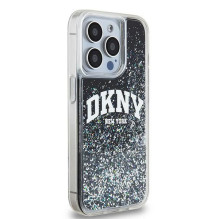 DKNY - DKNY Liquid Glitter Big Logo iPhone 14 Pro Case Black Silver DKNY - DKNY Liquid Glitter Big Logo iPhone 14 Pro Case Black Silver