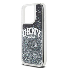 DKNY - DKNY Liquid Glitter Big Logo iPhone 14 Pro Case Black Silver DKNY - DKNY Liquid Glitter Big Logo iPhone 14 Pro Case Black Silver