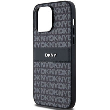 DKNY DKNY Leather Mono Stripe & Metal Logo case for iPhone 14 Pro - black DKNY DKNY Leather Mono Stripe & Metal Logo case for iPhone 14 Pro - black