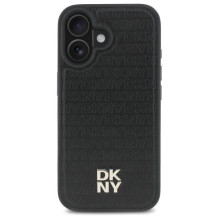 DKNY DKNY Repeat Pattern Stack Logo MagSafe iPhone 16 Case - Black DKNY DKNY Repeat Pattern Stack Logo MagSafe iPhone 16 Case - Black