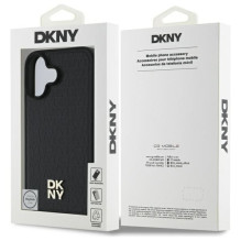 DKNY DKNY Repeat Pattern Stack Logo MagSafe iPhone 16 Case - Black DKNY DKNY Repeat Pattern Stack Logo MagSafe iPhone 16 Case - Black
