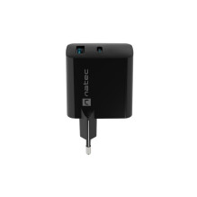 Charger - Natec Ribera 1x USB-A + 1x USB-C 45W Black Charger - Natec Ribera 1x USB-A + 1x USB-C 45W Black