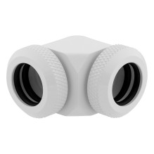 K Corsair Hydro X Series XF Hardline Adapter 90 Degree 12mm AD to 12mm AD Hardtube - 2er Pack, white