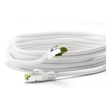 Goobay RJ45 Patchkabel mit CAT 8.1 S / FTP Rohkabel 10m, weiß