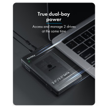 ICY Box Docking and Cloning Station - for M.2 NVMe SSD and 2.5" / 3.5" SATA SSD / HDD