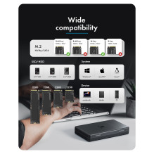 ICY Box Docking and Cloning Station - for M.2 NVMe SSD and 2.5" / 3.5" SATA SSD / HDD