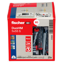 Fischer DuoHM ertminis kaištis 5x55 S TX (25 vnt., su varžtu pusapvale galvute) Fischer DuoHM ertminis kaištis 5x55 S TX (25 vnt., su varžtu pusapvale galvute)