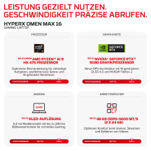HP HyperX OMEN 16-ak1091ng RYZ AI 9-HX475 / 32GB / 1TBSSD / RTX5080 / W11 Home HP HyperX OMEN 16-ak1091ng RYZ AI 9-HX475 / 32GB / 1TBSSD / RTX5080 / W11 Home