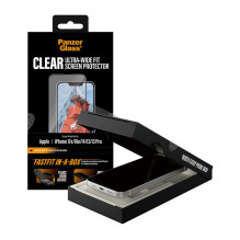 PanzerGlass Screen Protector iPhone 16e, 14, 13, 13 Pro, Ultra-Wide Fit w. FASTFIT IN-A-BOX