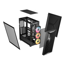 Corsair 3200D RS ARGB vidutinio dydžio bokšto tipo kompiuterio korpusas – dūminis