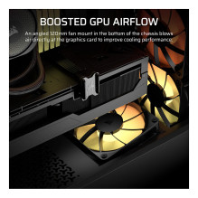 Corsair 3200D RS ARGB vidutinio dydžio bokšto tipo kompiuterio korpusas – dūminis