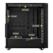 Corsair 3200D RS ARGB vidutinio dydžio bokšto tipo kompiuterio korpusas – dūminis