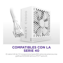 NZXT Maitinimo šaltinis 1000W 80+ Gold C Balta C1000 ATX3.1 PA-0G2BW-E NZXT Maitinimo šaltinis 1000W 80+ Gold C Balta C1000 ATX3.1 PA-0G2BW-E