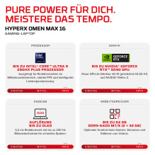 HP HyperX OMEN 16-ah1470ng CU7 270HX Plus / 32GB / 1TBSSD / RTX5070Ti / W11 Home