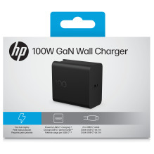 N HP GaN Wall Charger - USB-C Power Supply - AC 115/230 V - 100 watt - Europe - Black
