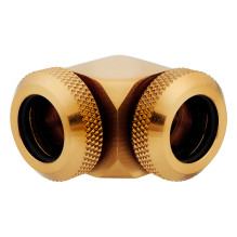 K Corsair „Hydro X“ serijos XF kietojo vamzdžio adapteris 90 laipsnių 12mm AD į 12mm AD kietojo vamzdžio 2 vnt. pakuotė 