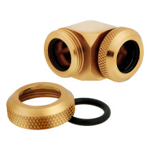K Corsair „Hydro X“ serijos XF kietojo vamzdžio adapteris 90 laipsnių 12mm AD į 12mm AD kietojo vamzdžio 2 vnt. pakuotė 