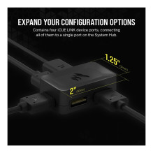 Corsair ICUE LINK 4-way Daliklis Corsair ICUE LINK 4-way Daliklis