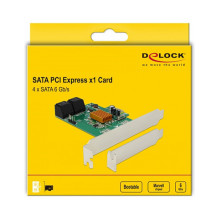 DeLOCK Speicher-Controller SATA 6Gb / s PCIe 2.0 4 kanalas