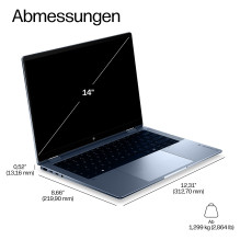 HP EliteBook X Flip G2i CU7 356H / 32GB / 1TBSSD / W11 Pro LTE 5G 1J Gar (DE)