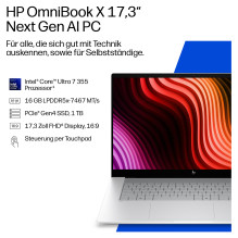 HP OmniBook X Next Gen AI 17-de0070ngx CU7 355 / 16GB / 1TBSSD / W11 Home HP OmniBook X Next Gen AI 17-de0070ngx CU7 355 / 16GB / 1TBSSD / W11 Home