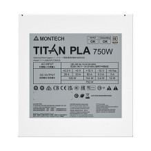 Montech Titan PLA 750W - 80 PLUS Cybenetics Platinum, modulinis, PCIe 5.1 - 750 vatų, baltas