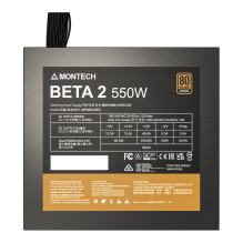 Montech BETA 2 80 PLUS bronzos maitinimo šaltinis, ATX 3.1 - 550 vatų, juodas