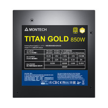 Montech Titan Gold 850W - 80 PLUS Cybenetics Gold Maitinimo šaltinis, modulinis, PCIe 5.0 - 850 vatų Montech Titan Gold 850W - 80 PLUS Cybenetics Gold Maitinimo šaltinis, modulinis, PCIe 5.0 - 850 vatų