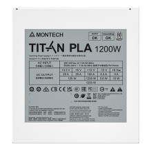 Montech Titan PLA 1200W – 80 PLUS Cybenetics Platinum Modulinis maitinimo šaltinis, PCIe 5.1 – 1200 vatų, baltas