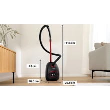 Bosch Serie 4 BGB41POW1 850 W juodas dulkių siurblys su maišeliu