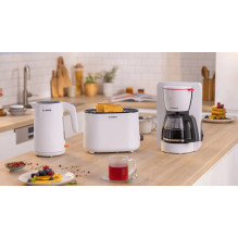 Bosch TAT2M121 skrudintuvas, 6 vnt., 2 riekelės, 950 W, balta Bosch TAT2M121 skrudintuvas, 6 vnt., 2 riekelės, 950 W, balta