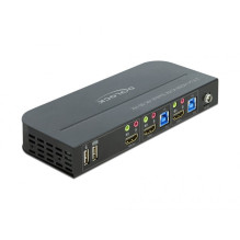 DeLOCK HDMI KVM jungiklis 4K 60 Hz su USB 3.0 ir Audio (juodas) DeLOCK HDMI KVM jungiklis 4K 60 Hz su USB 3.0 ir Audio (juodas)