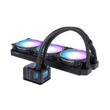 „Alphacool Eisbaer Pro Aurora 360“ procesoriaus „viskas viename“ skysčio aušintuvas, 12 cm, juodas, baltas, 1 vnt.