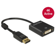 DeLOCK Adapteris DisplayPort 1.2 DVI Buchse 4K (juodas, 20cm) DeLOCK Adapteris DisplayPort 1.2 DVI Buchse 4K (juodas, 20cm)