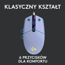Logitech pelė G102 LIGHTSYNC lila (910-005854) (910005854) Logitech pelė G102 LIGHTSYNC lila (910-005854) (910005854)