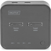 Digitus Dviguba M.2 NVM SSD prijungimo stotelė (juoda, USB-C, M2 SSD)