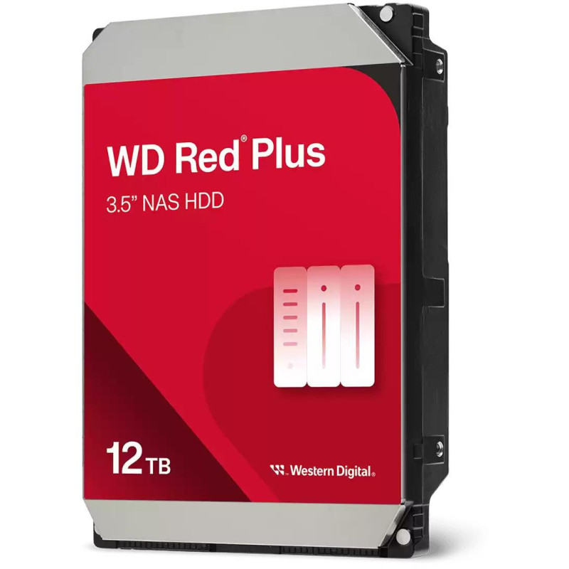 WD Red™ Plus 3,5" kietasis diskas 12TB NAS 7200RPM 512MB SATA III 6Gb / s