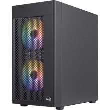 Aerocool Hexform G-BK-V2 (juoda, Tempered Glass)